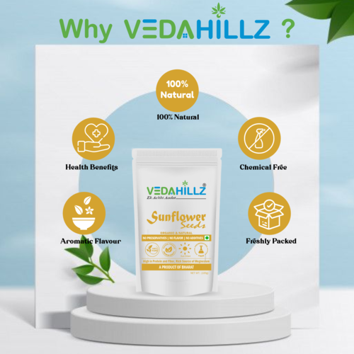 Vedahillz Raw Sunflower Seeds Sourced from Carefully Selected High Quality Seeds